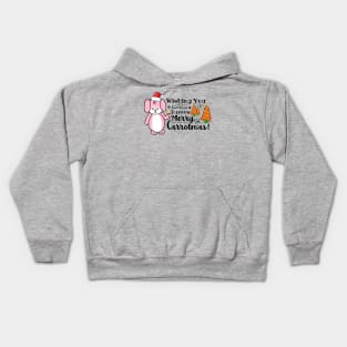 Wishing You And Your Burrow Merry Carrotmas Kids Hoodie